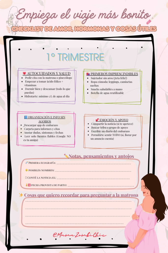 "Estoy embarazada ¿y ahora qué hago?" Checklist del primer trimestre para embarazadas